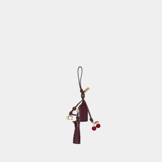 Cherry Heritage Keychain - Coach - Metal - Burgundy