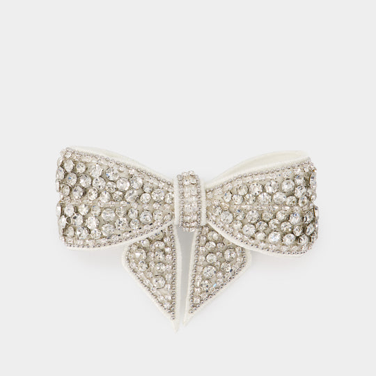 Crystal Embellished Bow Hair Clips - SELF PORTRAIT - Synthetic - White