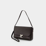 Croc Icotype Shoulder Bag - Courreges - Leather - Brown