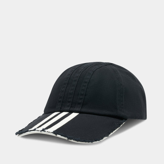 Stripes Cap - Y-3 - Cotton - Black