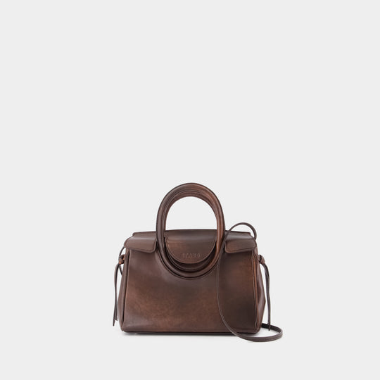 Maude Mini Carryall Bag - Staud - Leather - Brown