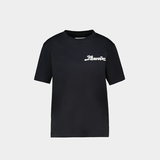 Small Logo T-Shirt - Lanvin - Cotton - Black