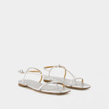 Ella Sandals - Aeyde - Leather - Silver