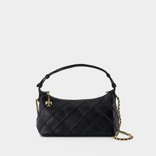 Fleming Clutch - Tory Burch - Leather - Black