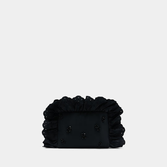 Pillowcase Clutch Bag W/ Emb - Simone Rocha - Synthetic - Black