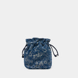 Tapestry Handbag - Ganni - Cotton - Blue