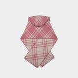 Mu Tbar Check Hooded Scarf - Burberry - Wool - Pink