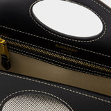 Ll Mn Pocket Ll6 Handbag - Burberry -  Black/Tan - Cotton