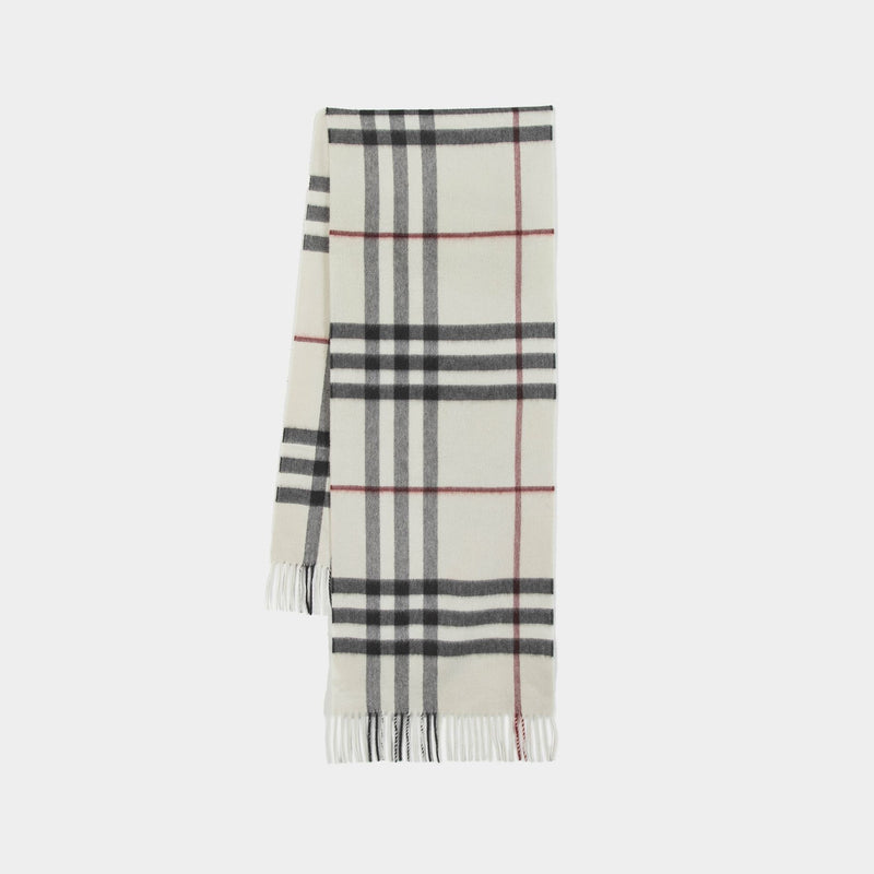 Giant Check Scarf - Burberry - Cashmere - Neutral