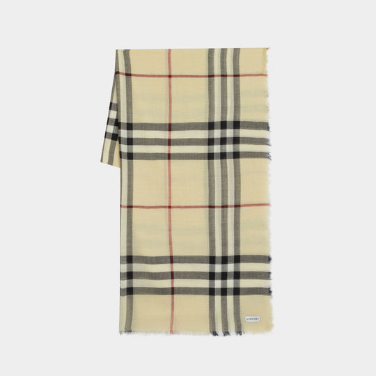 Burberry Giant Check 原色羊毛围巾