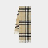 Burberry Giant Check 灰色羊绒围巾