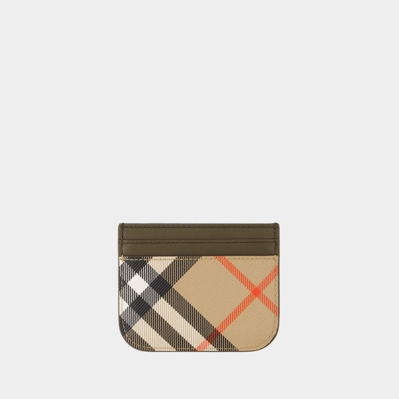 Burberry Sandon B 米色合成皮革卡包