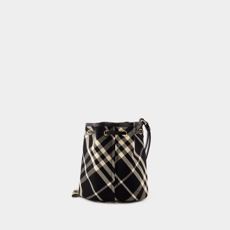 Burberry Drawstring Pouch B黑色棉质单肩包