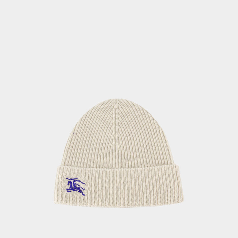 Burberry Ekd Beanie 白色羊绒帽子