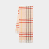 Giant Check Scarf - Burberry - Cashmere - Pink