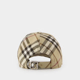 Essential Check Cap - Burberry - Synthetic - Beige