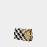 Snip Mini Wallet On Chain - Burberry - Synthetic - Beige