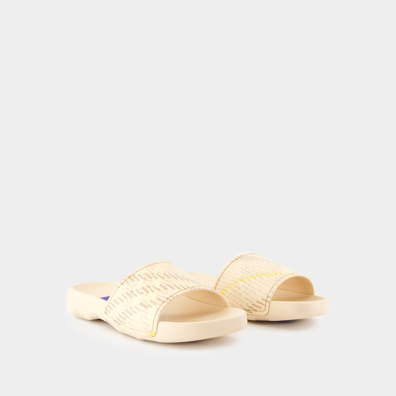 Dive Check Sandals - Burberry - Synthetic - Pink