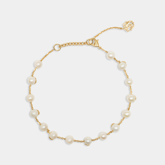 Lj Ekd Sphre Pearl Bracelet - Burberry - Metal - Gold