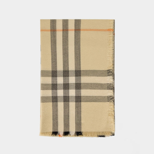 Scarf - Burberry - Wool - Beige