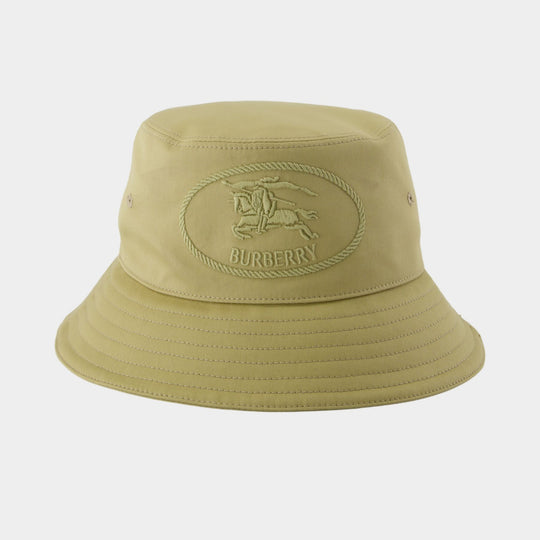 Stamp Bucket Hat - Burberry - Cotton - Beige