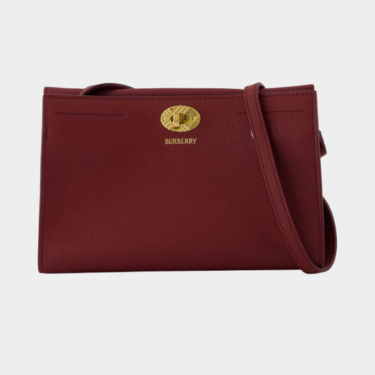 Cotswolds Shoulder Bag - Burberry - Leather - Burgundy
