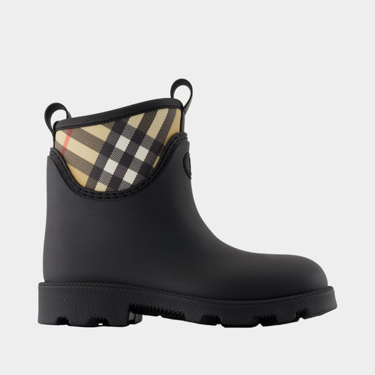 Marsh Stamp Low Ankle Boots - Burberry - Synthetic - Black