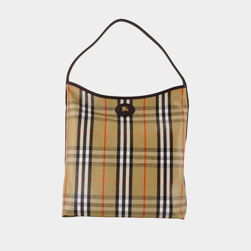 Ll Highlands Shoulder Bag - Burberry - Cotton - Beige
