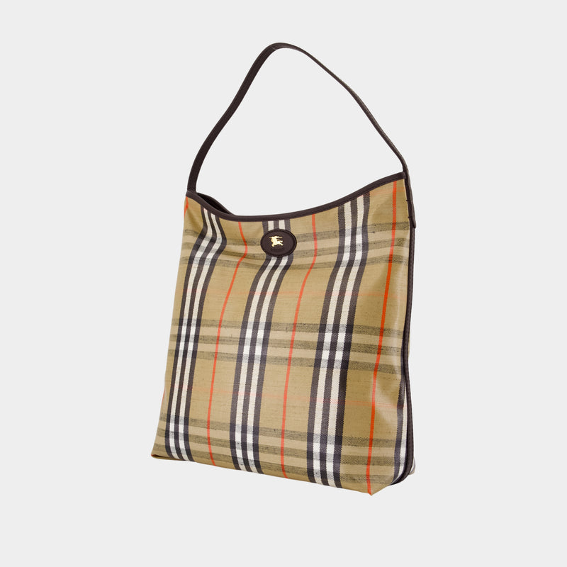 Ll Highlands Shoulder Bag - Burberry - Cotton - Beige