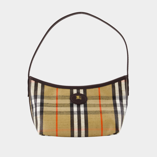 Highlands Shoulder Bag - Burberry - Cotton - Beige