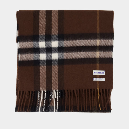 Giant Check Scarf - Burberry - Wool - Brown