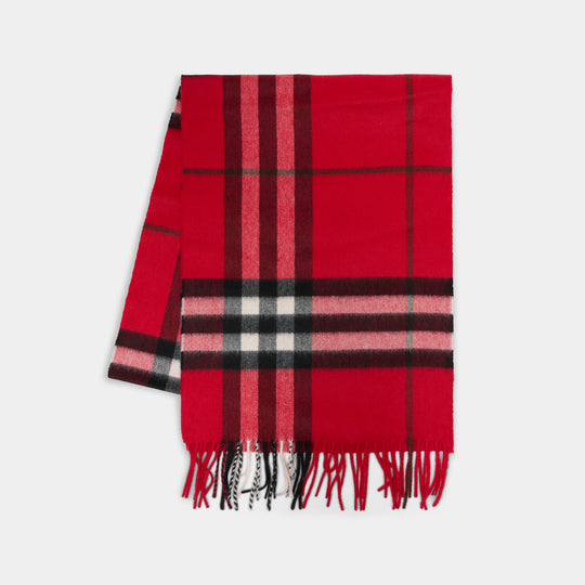 Mu Giant Check Scarf - Burberry - Cashmere - Red