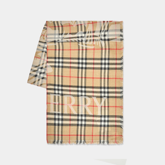 Mu Ekd Check Scarf - Burberry - Wool - Multicolor