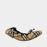 Lf Fawn 05 Check Ballerinas - Burberry - Synthetic - Multicolor