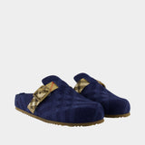 Lf Urchin Mules - Burberry - Cotton - Blue