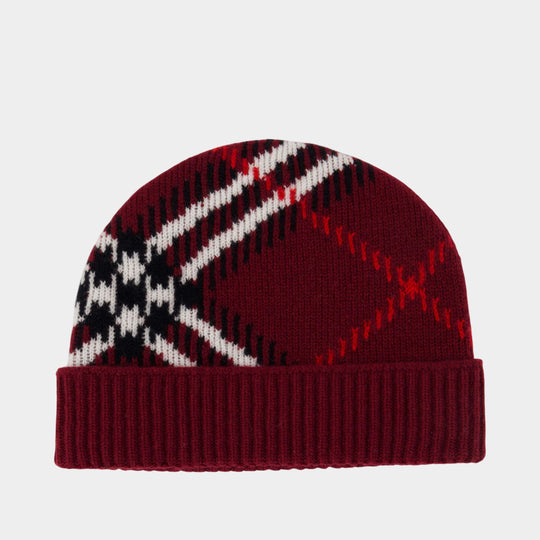 Mh Core Check Beanie - Burberry - Cashmere - Black