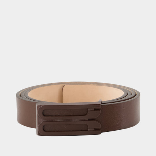 Tonal Regular Frame Belt - Victoria Beckham - Leather - Brown