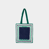 Crochet Shopper Bag - Casablanca - Cotton - Blue/Green