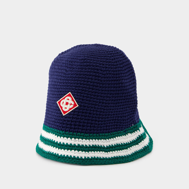 Striped Beanie - Casablanca - Cotton - Blue