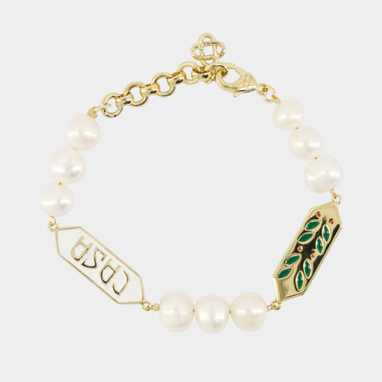 Laurel Pearl Bracelet - Casablanca - Metal - Gold