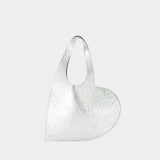 Foil Mini Heart Shopper Bag - Coperni - Leather - Silver