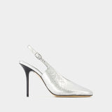 Foil Ufo Heel Pumps - Coperni - Leather - Silver