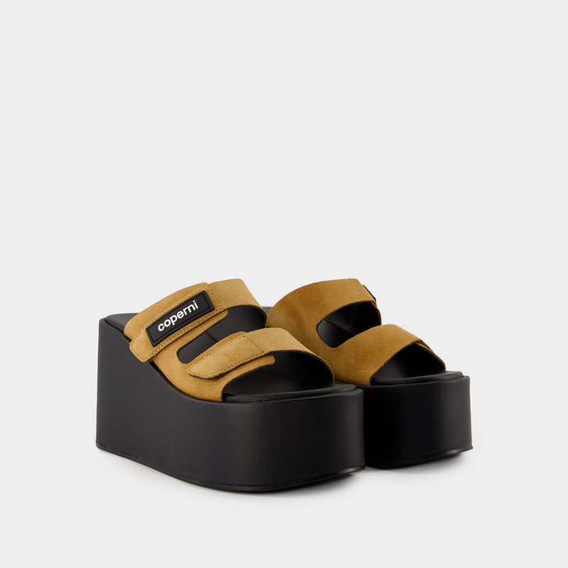 【関税込み】Patch Sandals - Coperni - Leather - Black/Brown Patch Wedge Sandal – Coperni