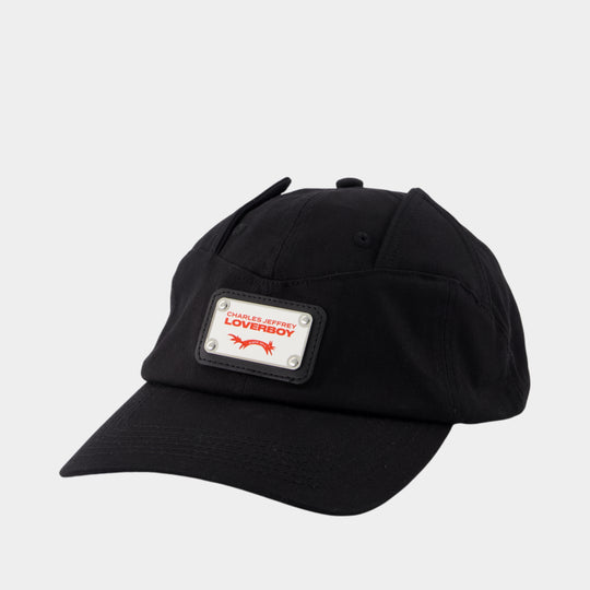 Ears Cap - Charles Jeffrey Loverboy - Cotton - Black