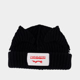 Chunky Ears Beanie - Charles Jeffrey Loverboy - Wool - Black