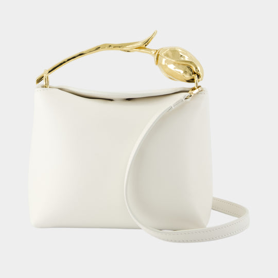 Mini Bloom Handbag - ERDEM - Leather - White