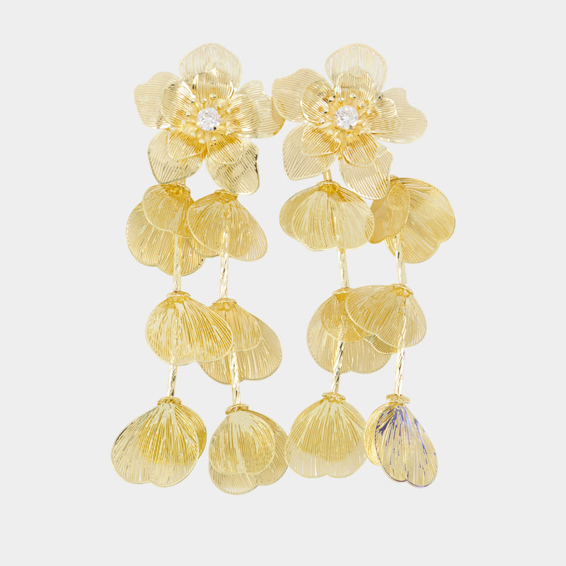 Flower Earrings - SELF PORTRAIT - Metal - Gold