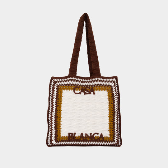 Crochet Shopper Bag - Casablanca - Cotton - Brown