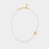 Lotus Pearl Necklace - Casablanca - Pearls - White