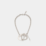 Heart Handcuff Necklace - Marc Jacobs - Brass - Silver